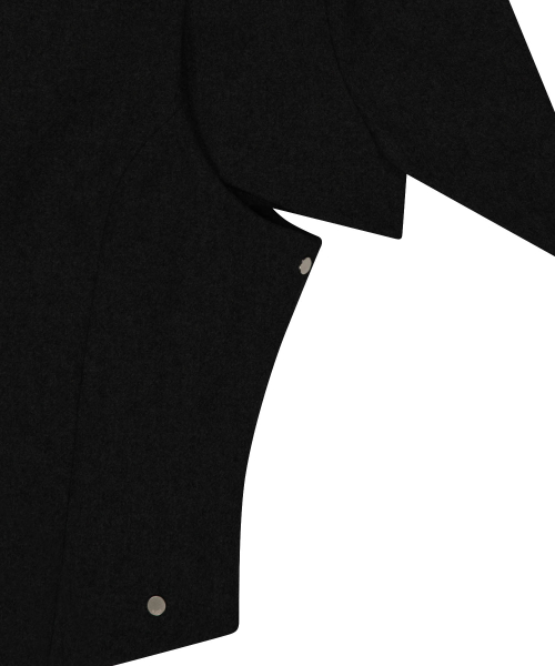 Layered Bolero Wool Jacket / Black