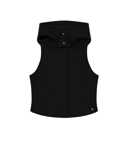 Layered Bolero Wool Jacket / Black