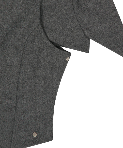 Layered Bolero Wool Jacket / Grey