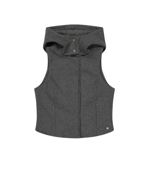 Layered Bolero Wool Jacket / Grey