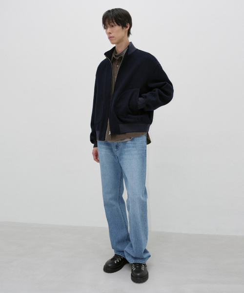 Tasmania Wool Tanker Jacket NAVY