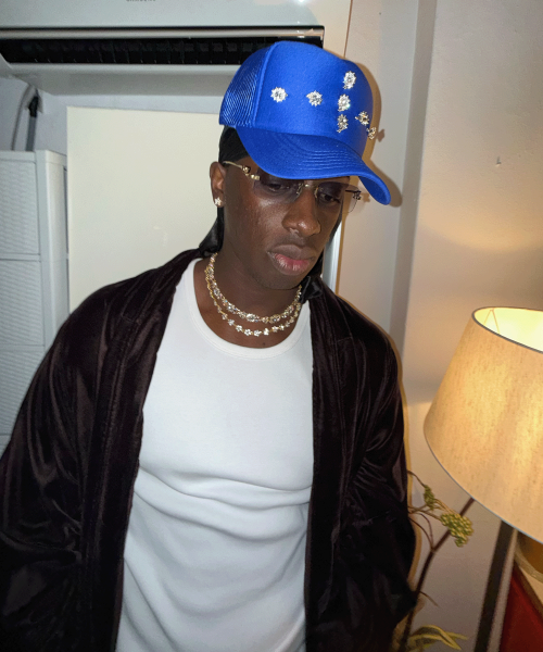 Cross Gem Trucker Hat (Blue)