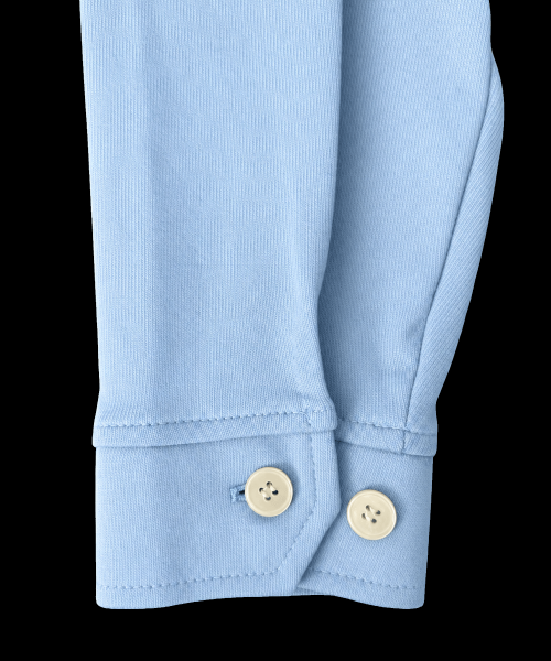 Butterfly Cropped Shirt Hoodie Zip-up (Light blue)