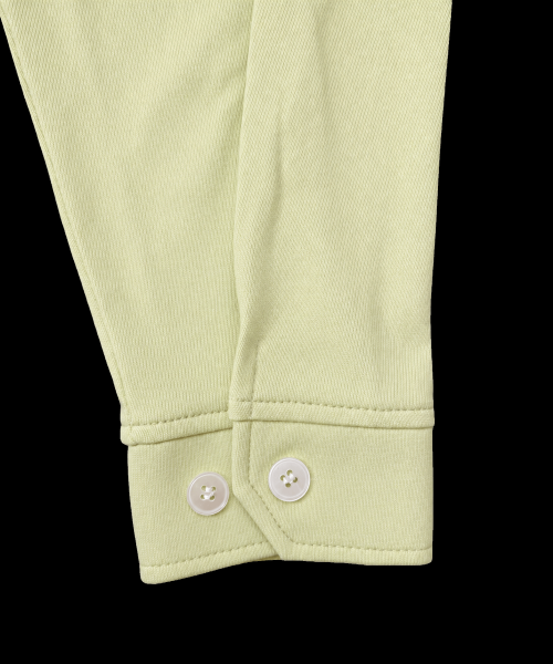 Butterfly Cropped Shirt Hoodie Zip-up (Light yellow)