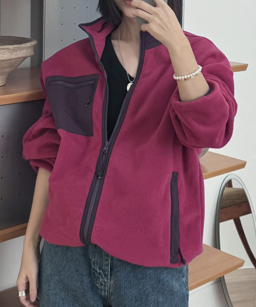 A Fleece Jacket (Magenta)