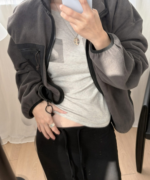 A Fleece Jacket (Charcoal)