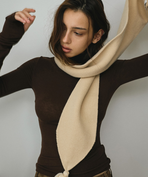 Wholegarment 100 Wool Mufflers (Beige)