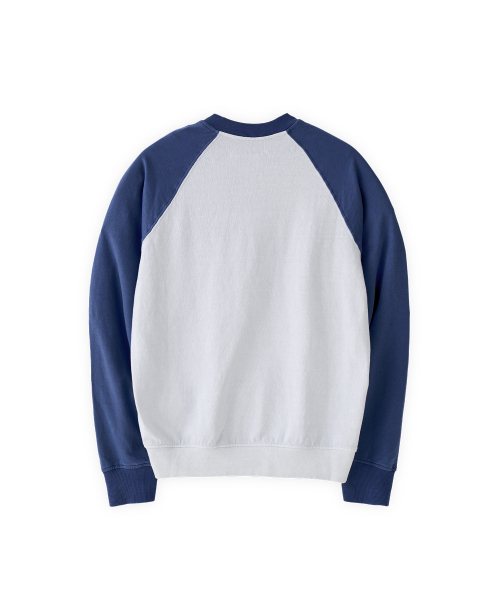 Classic Unused but Used V Neck Sweatshirts dull tone blue