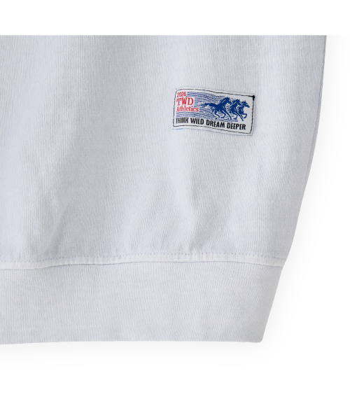 Classic Unused but Used V Neck Sweatshirts dull tone blue