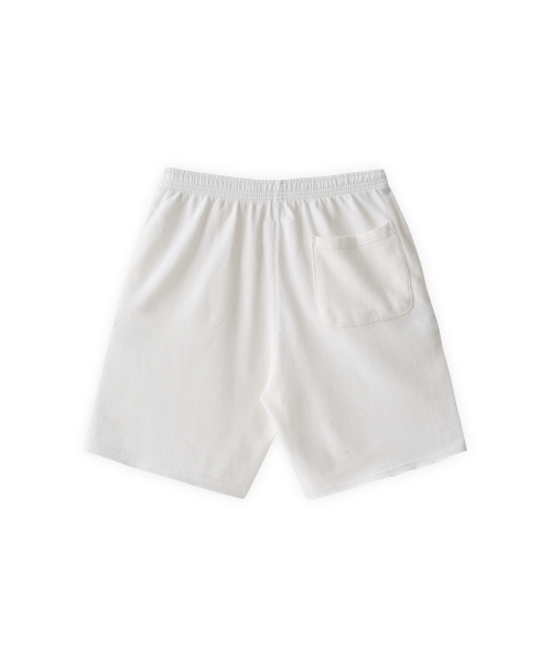 Tuewid relaxed light fleece sweatshorts in white classic cotton