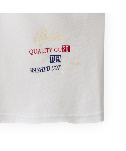 Tuewid relaxed light fleece sweatshorts in white classic cotton