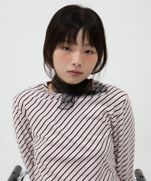 organza petit scarf - black