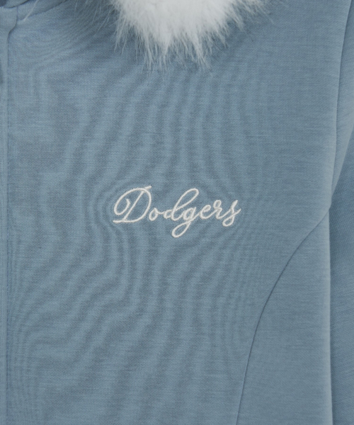 WOMENS FAKE FUR TRIMMING HOOD ZIP UP