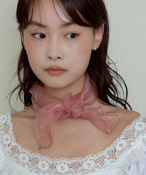 organza petit scarf - pink