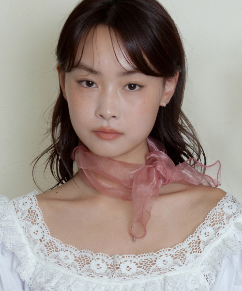 organza petit scarf - pink