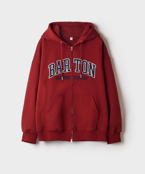 BARTON Applique Hoodie Zip Up_SPMZG49C50