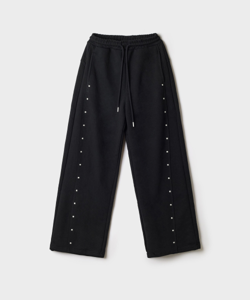 Stud Paneled Curved Pants_SPMTG49G40