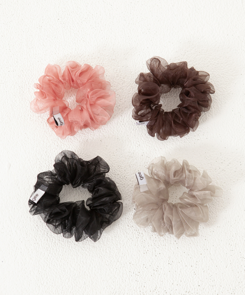 organza daily scrunchie (4color)