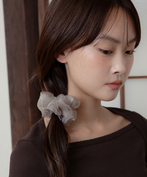 organza daily scrunchie (4color)
