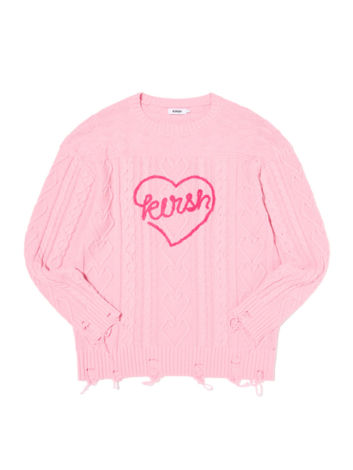 KIRSH HEART KNIT PULLOVER(LIGHT PINK)