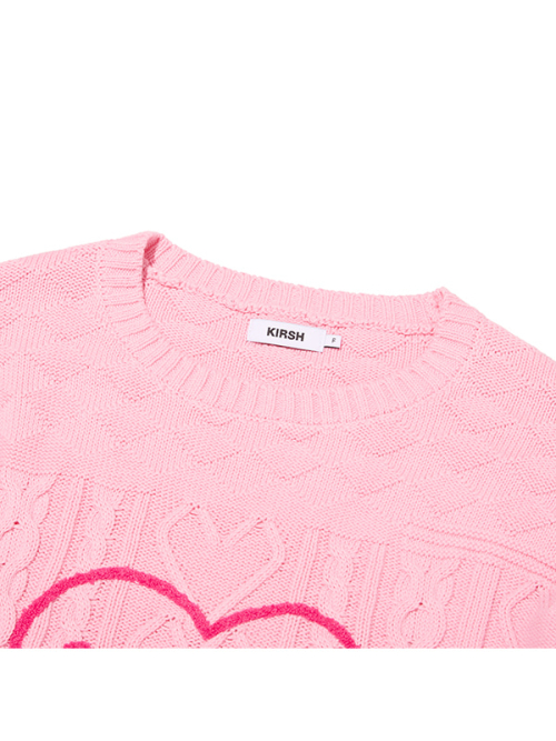 KIRSH HEART KNIT PULLOVER(LIGHT PINK)