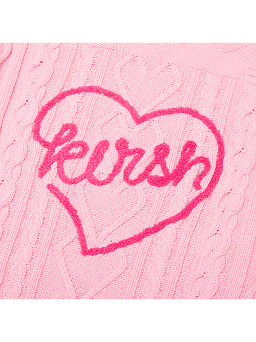 KIRSH HEART KNIT PULLOVER(LIGHT PINK)