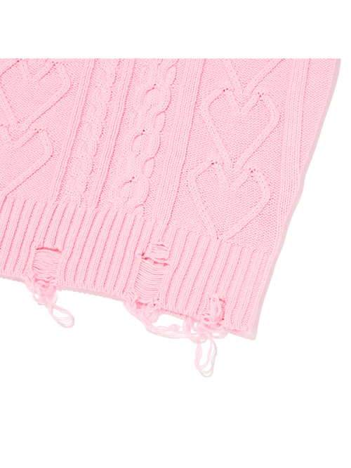 KIRSH HEART KNIT PULLOVER(LIGHT PINK)