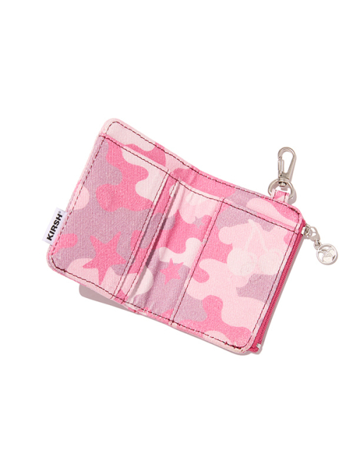 MULTI-POCKET DENIM CARD WALLET(LIGHT PINK)