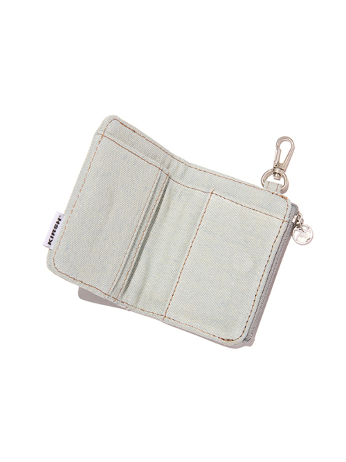 MULTI-POCKET DENIM CARD WALLET(INDIGO BLUE)