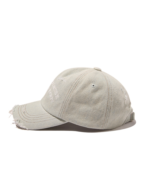WASHING DISTRESSED BALL CAP(INDIGO BLUE)