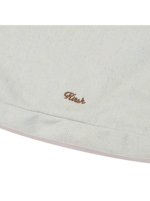 LOGO EMBROIDERY DENIM ECO BAG(INDIGO BLUE)