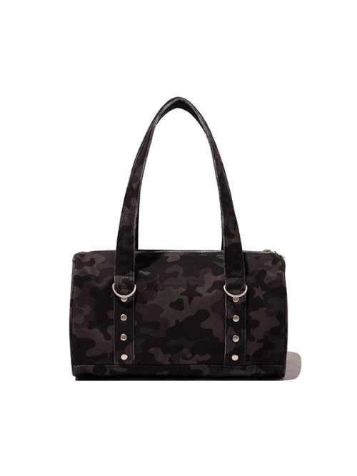 CHERRY CAMO SHOULDER BAG(BLACK)