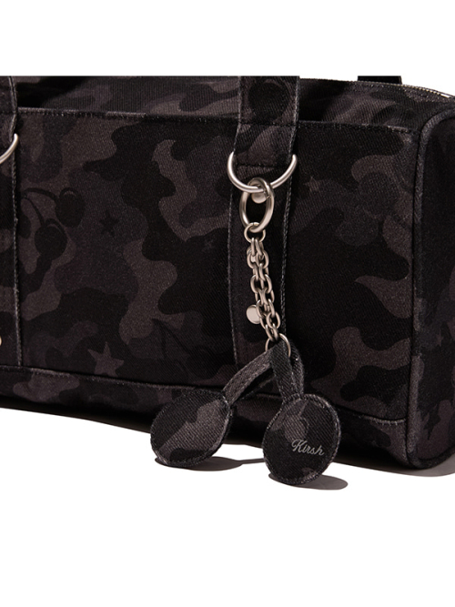 CHERRY CAMO SHOULDER BAG(BLACK)