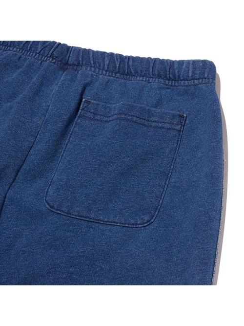 TRACK DENIM SWEAT FLARE PANTS(BLUE)