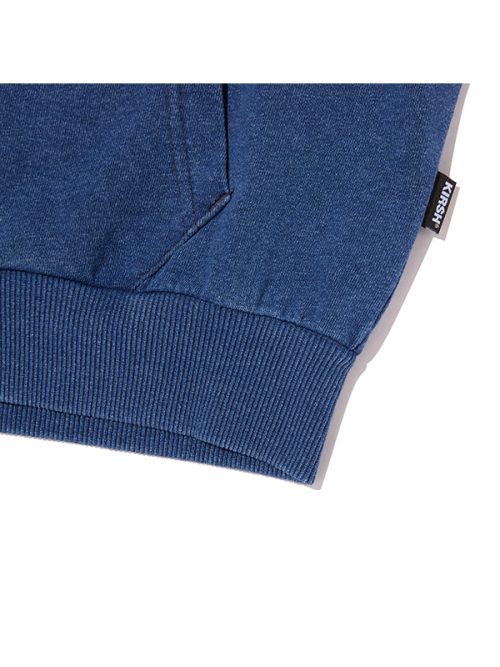 TRACK DENIM SWEAT ZIP-UP(BLUE)