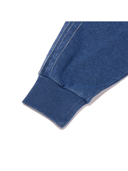 TRACK DENIM SWEAT ZIP-UP(BLUE)