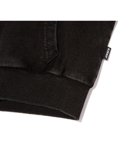 TRACK DENIM SWEAT ZIP-UP(BLACK)