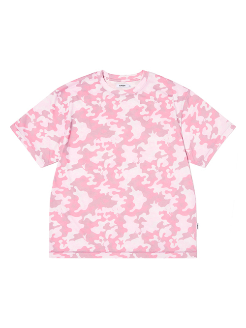 CHERRY CAMO LOOSE FIT T-SHIRT(LIGHT PINK)