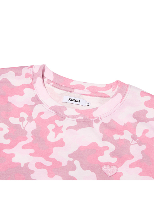 CHERRY CAMO LOOSE FIT T-SHIRT(LIGHT PINK)