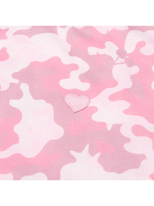 CHERRY CAMO LOOSE FIT T-SHIRT(LIGHT PINK)