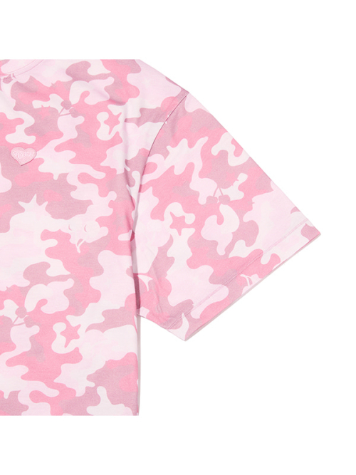 CHERRY CAMO LOOSE FIT T-SHIRT(LIGHT PINK)