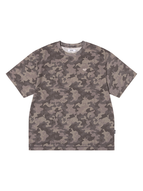 CHERRY CAMO LOOSE FIT T-SHIRT(BLACK)