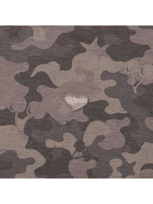 CHERRY CAMO LOOSE FIT T-SHIRT(BLACK)