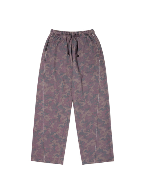 CHERRY CAMO WIDE-FIT PANTS(DARK PURPLE)
