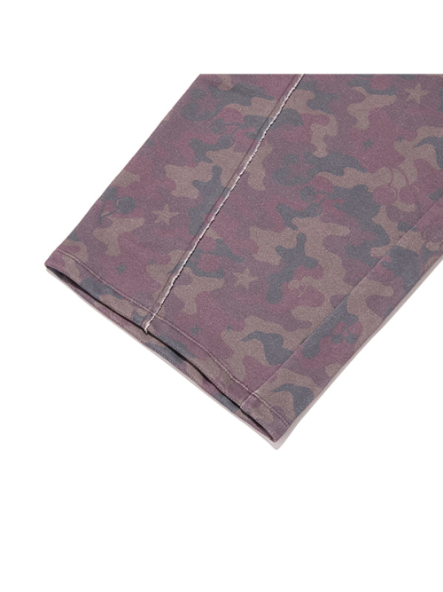 CHERRY CAMO WIDE-FIT PANTS(DARK PURPLE)