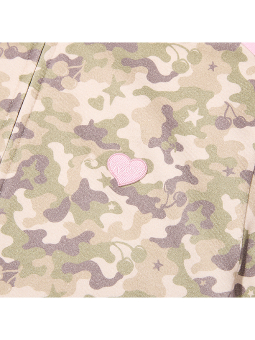 CHERRY CAMO TRACK ZIP-UP(LIGHT KHAKI)