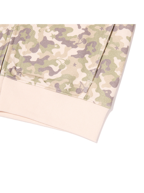 CHERRY CAMO TRACK ZIP-UP(LIGHT KHAKI)