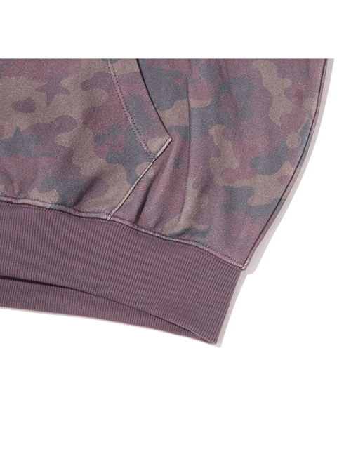 CHERRY CAMO LOOSE-FIT HOODED ZIP-UP(DARK PURPLE)