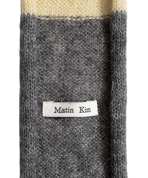 MULTI STRIPE ALPACA BLENDED MUFFLER IN LIME