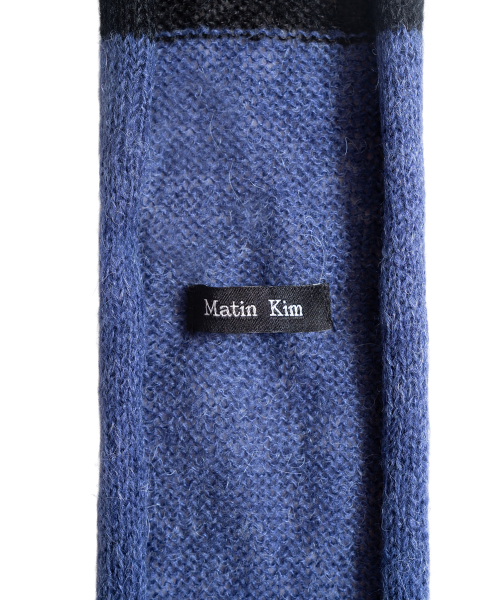 MULTI STRIPE ALPACA BLENDED MUFFLER IN BLUE